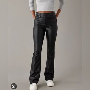 AE Stretch Super High Waisted Vegan Leather Bootcut Pants